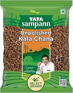 Tata Sampann Unpolished Kala (Black, Brown) Chana, 1kg