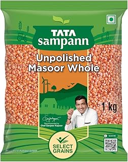 Tata Sampann Masoor Dal, Whole, 1kg