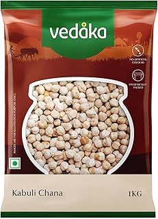 Amazon Brand - Vedaka Popular Unpolished Kabuli Chana | 1 Kg | Naturally Rich In Protein | Naturally Cholesterol-Free
