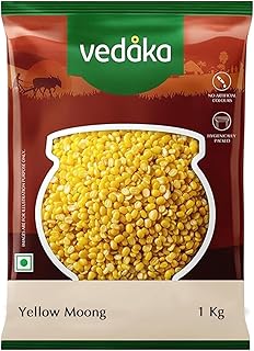 Amazon Brand - Vedaka Popular Unpolished Yellow Moong Dal | 1 Kg |Naturally Rich In Protein |Naturally Cholesterol-Free
