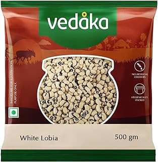 Amazon Brand - Vedaka White Lobia, 500g